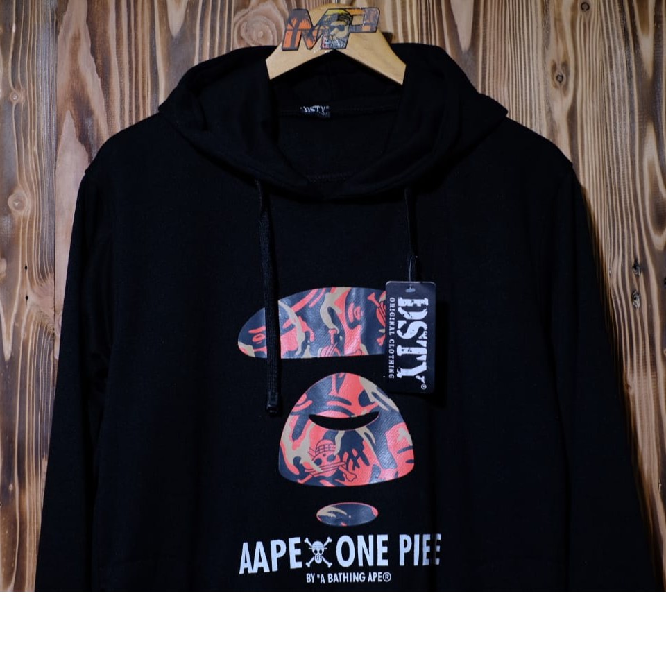 Jaket One Piece X AAPE Hoodie Jaket Anime Onepiece Terbaru Terlaris