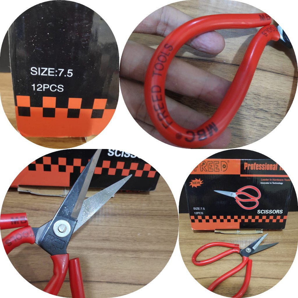 

Gunting Kulit A2 Scissors FREED Bahan Seng Kardus 7.5 Inch