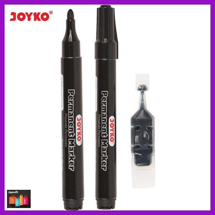 

Silutala- Permanent Marker Spidol Permanen Joyko Pm-34Rf Round Tip Free Refill -Ori.