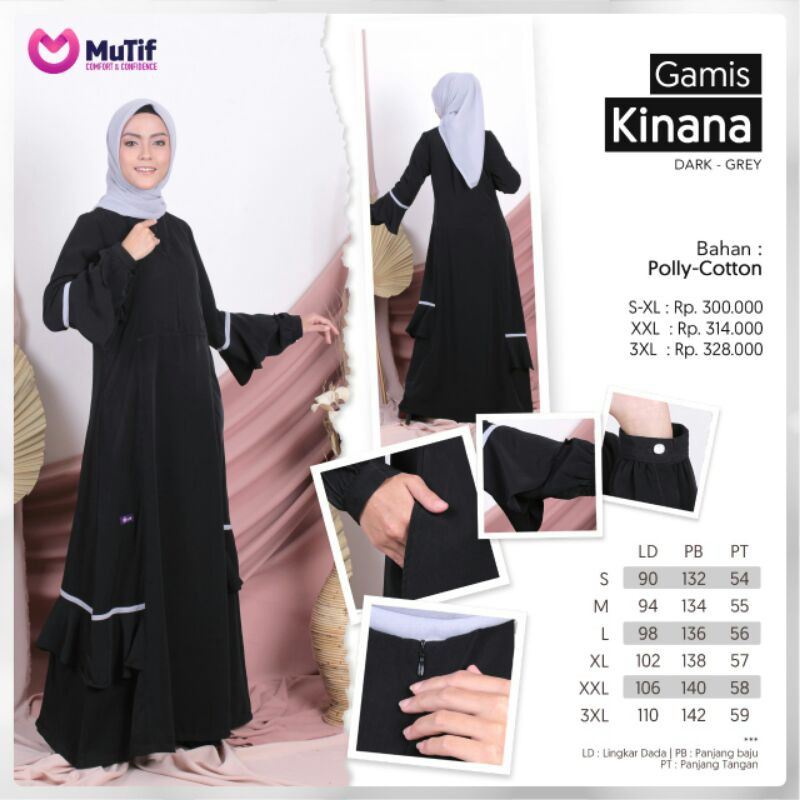 Mutif Kinana Black-Grey PROMO