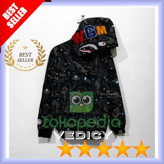 Bape Hoodie / Bape Shark / Jaket Bape Shark Space Galaxy High Quality