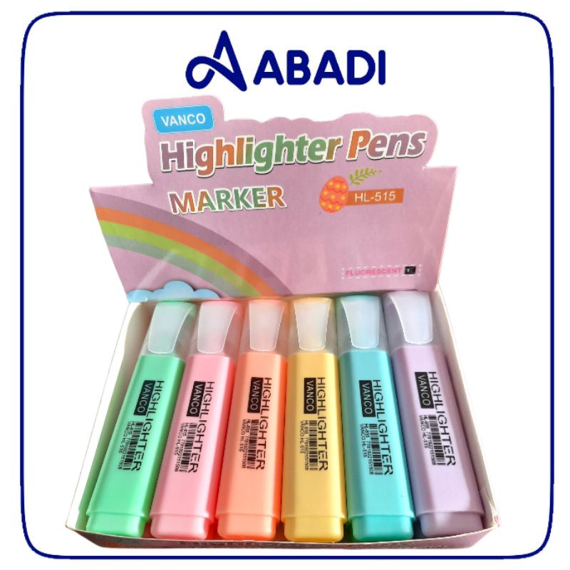 

Stabilo Highlighter Pens Vanco 515 Grosir Murah (1pak/12pcs)