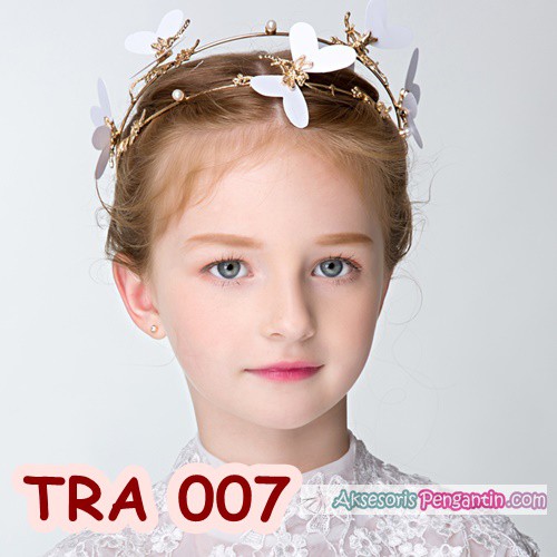 Aksesoris Bando Rambut Kupu Emas - Tiara Pesta Anak Modern - TRA 007