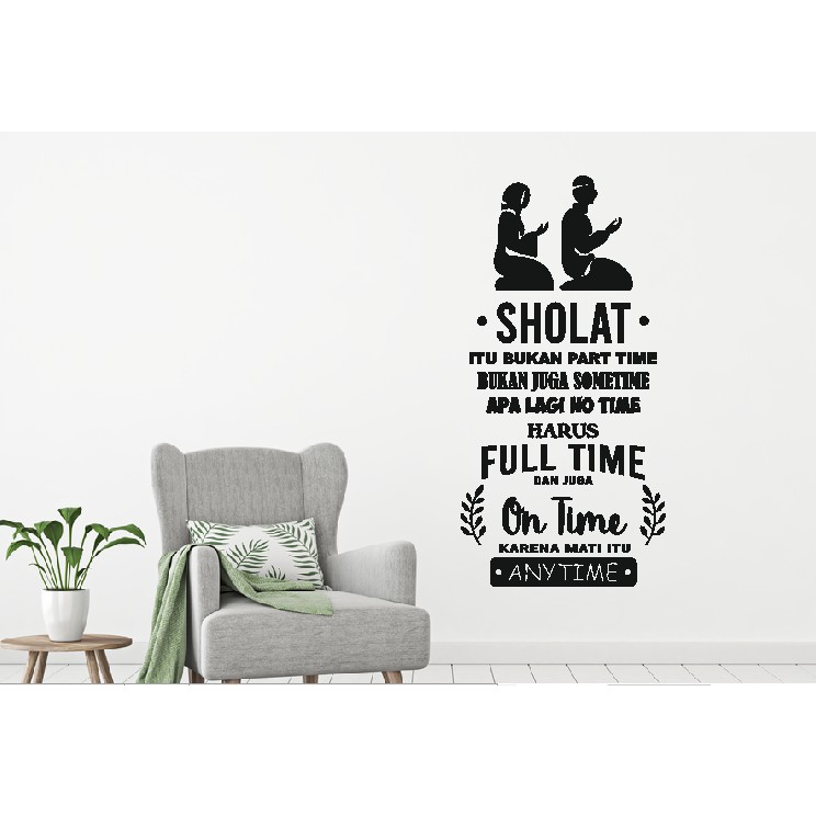 Wall Stiker Quotes Sholat Muslim Decor Dekorasi Dinding Kaca Office