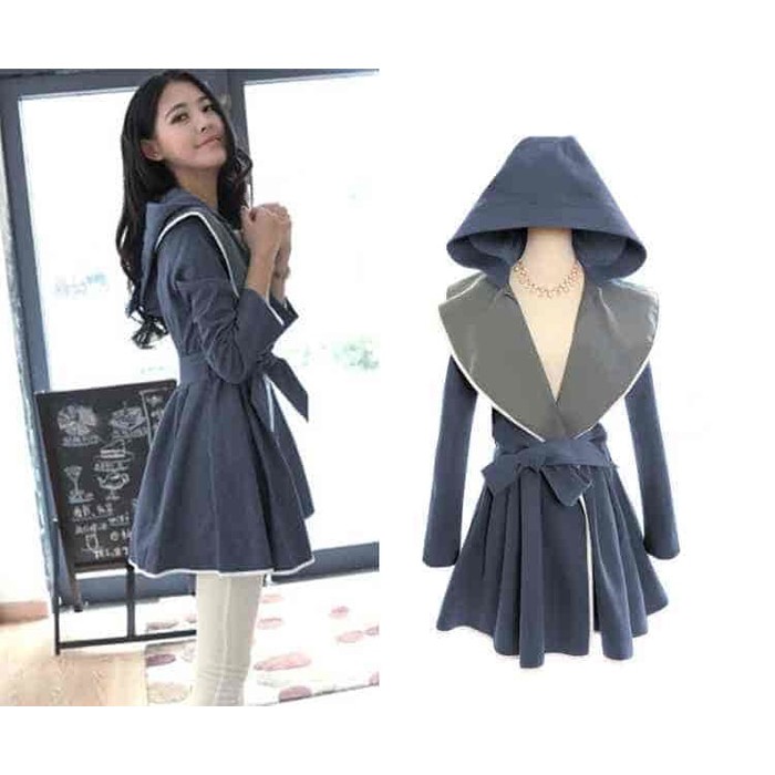 Baru       [Vest Sakura Navy LO] vest wanita katun denim navy       Setok terbatas