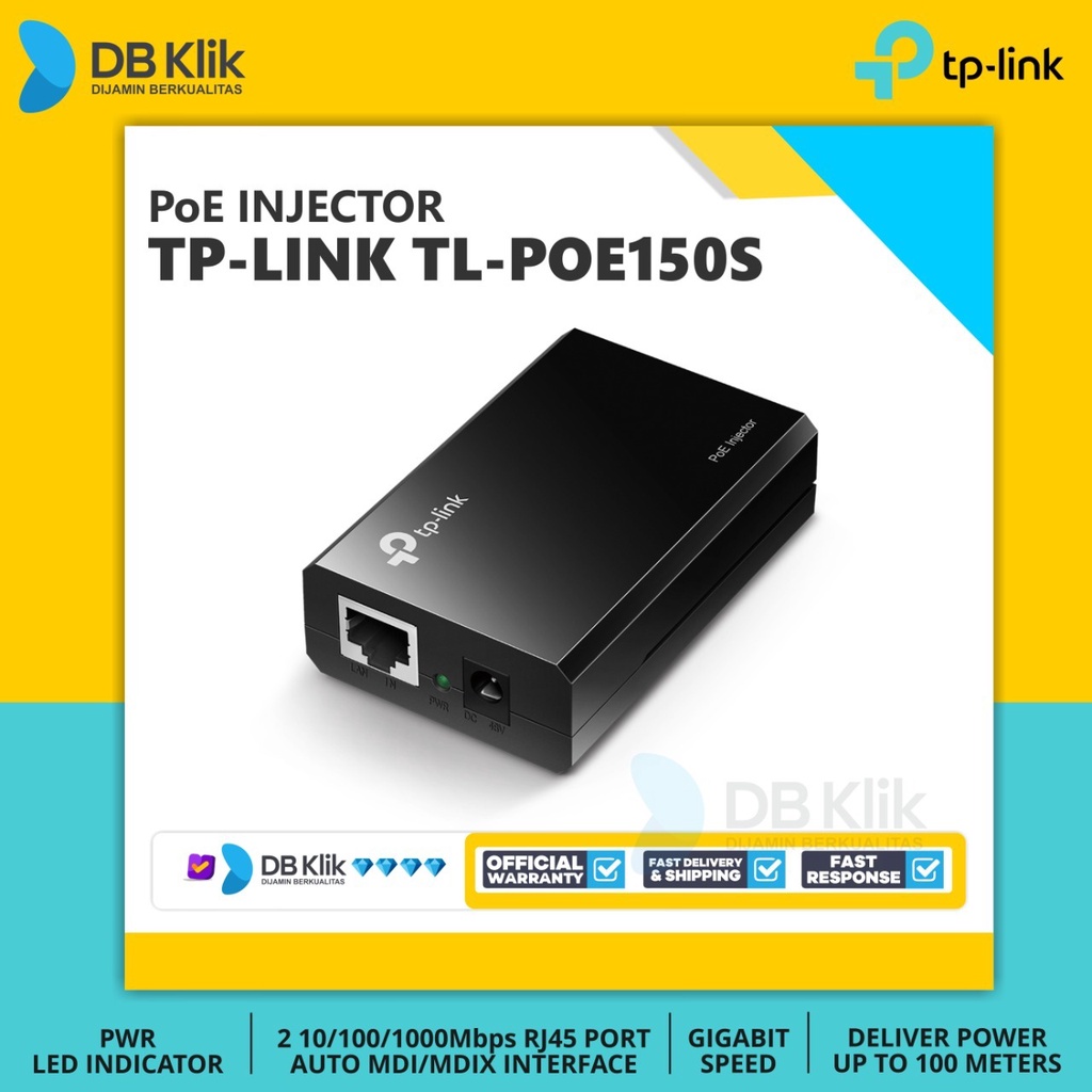 TP-LINK TL-POE150S INJECTOR - Injector POE TP Link POE150S Gigabit