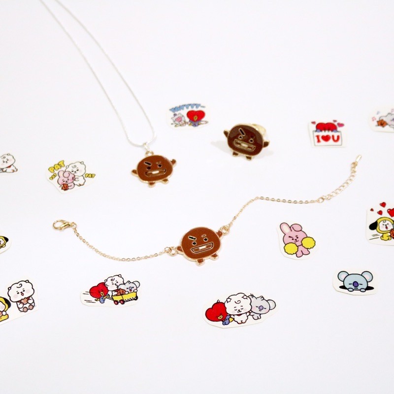 

SHOOKY SET - set perhiasan wanita unik lucu modis korea BTS ARMY kado gift