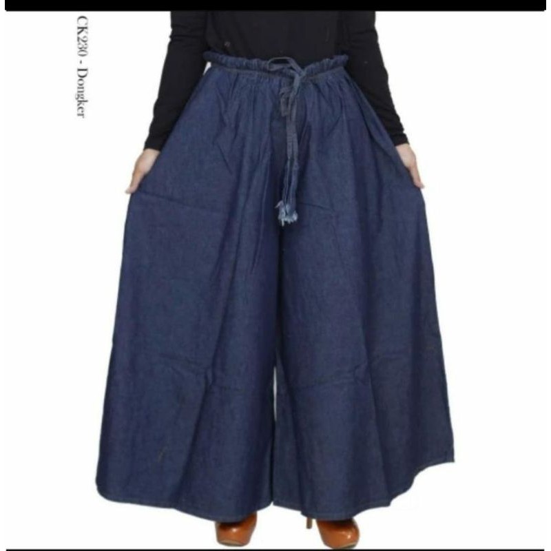 Kulot Jeans Wanita Super Jumbo (Big Size) Muat sampai BB 100 kg