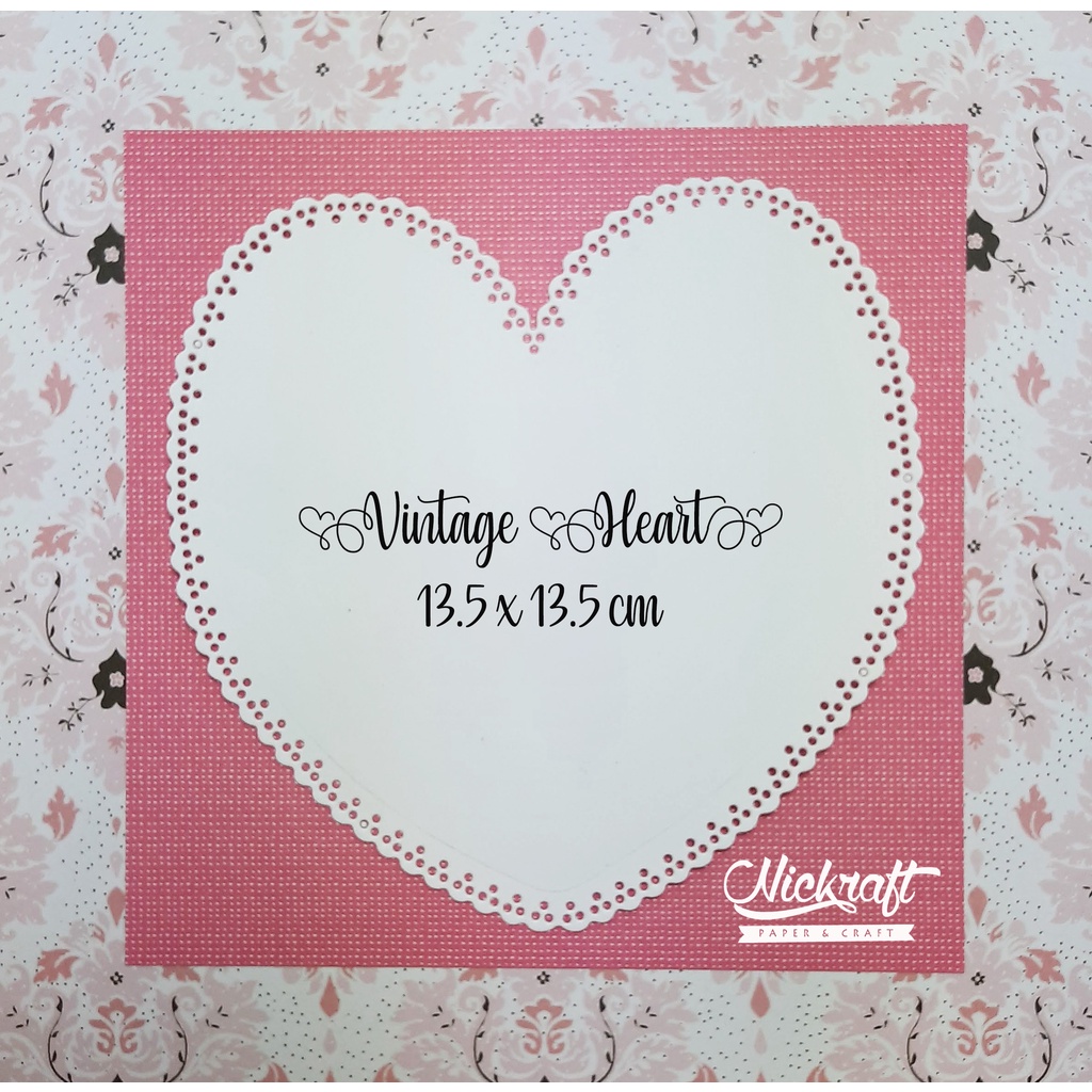 

VINTAGE HEART - BAHAN SCRAPBOOK LABEL HATI LOVE