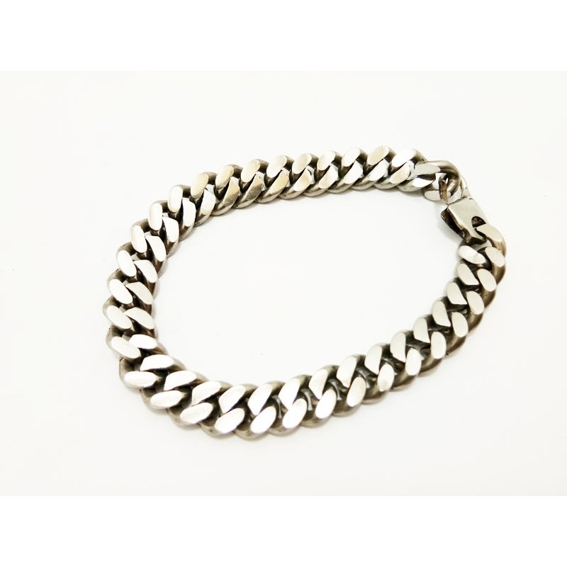 VeE Gelang Pria Baja Putih Model Rantai Rajutan 10x4 - VGPBP11