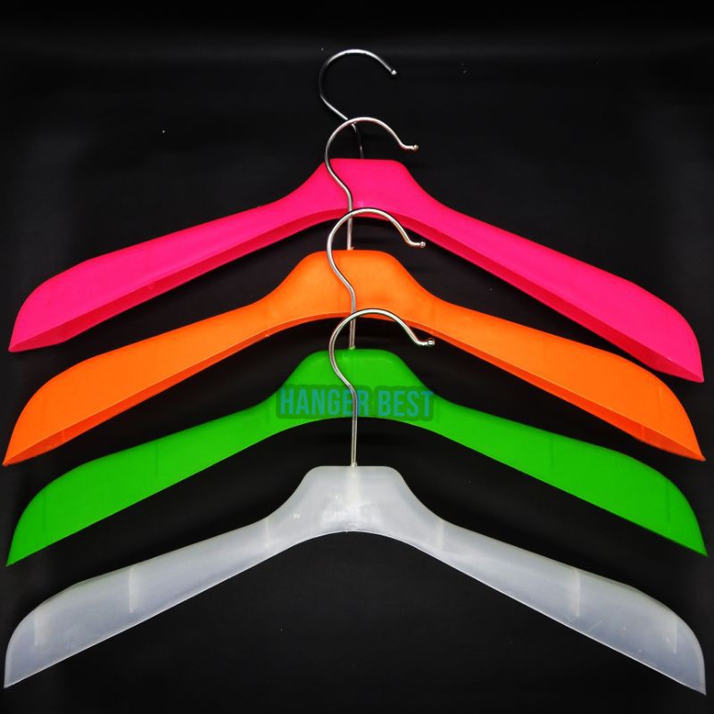 Hanger Gantungan Plastik - Baju - Jas (1 Lusin) |  181 |Berkualitas - WARNA