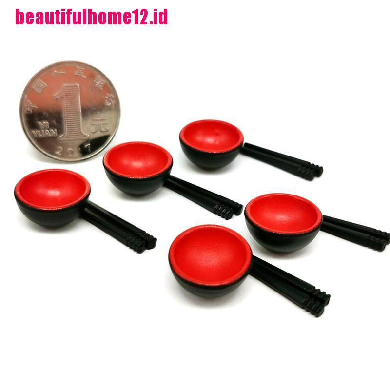 【beautifulhome12.id】10pcs/set 1/12 Miniature Dollhouse Chinese Dish Bowl Chopsticks Tableware Set