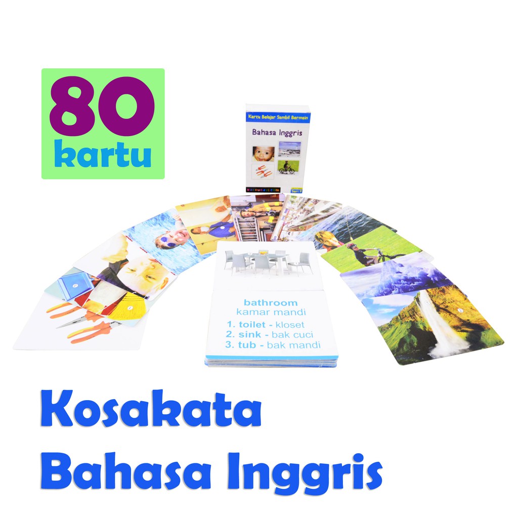 Flashcard Bahasa Inggris Seri 7 Kartu Bayi Shopee Indonesia