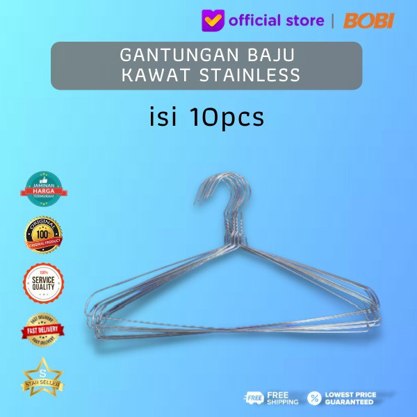 Gantungan Baju per Ikat/ Gantungan Termurah kualitas Bagus / Warna Random