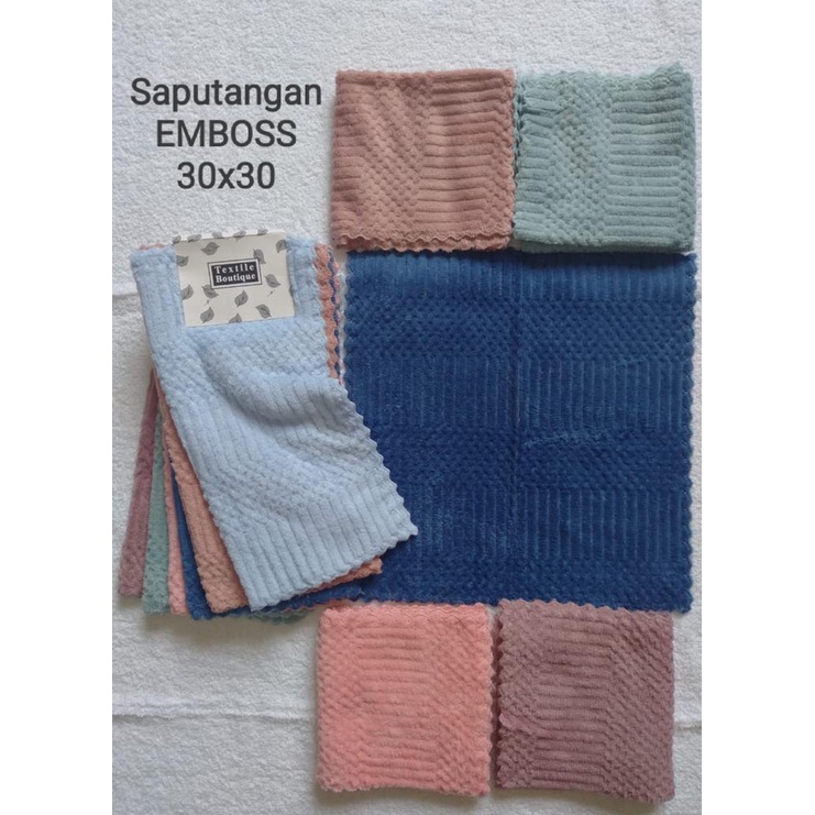 Sapu Tangan / LAP Tangan Microfiber Micro Bulu Uk 30x30 Cm