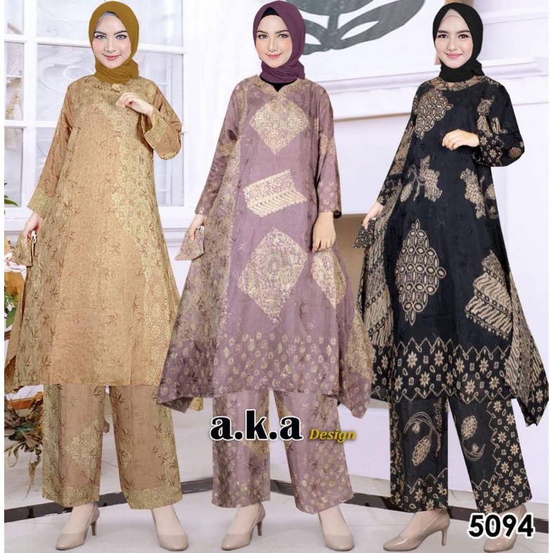 setelan batik viscose celana / batik semi sutra /batik oneset