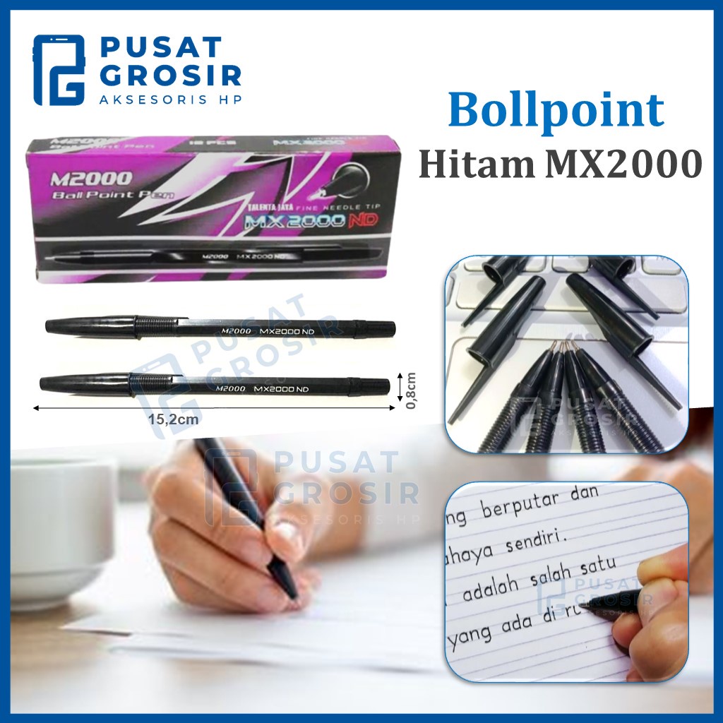 

Pulpen Tinta Hitam MX2000 pena alat tulis bollpoint murah bolpoin serbaguna bolpoint garis warna bolpen murah
