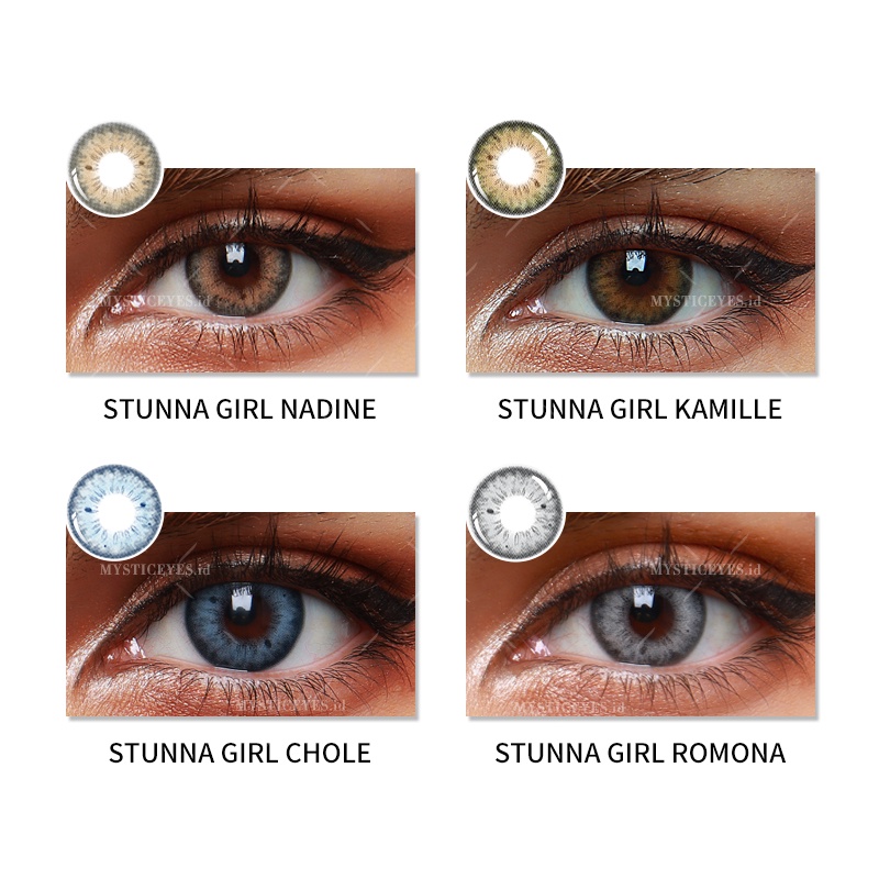 [✅COD] MYSTICEYES SOFTLENS NORMAL STUNNA GIRL SOFLENS WARNA 14.2MM KADAR AIR 40% LENSA KONTAK