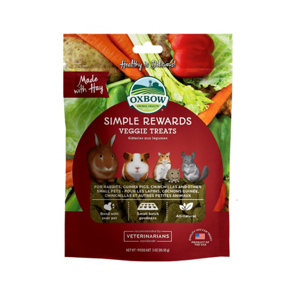 Oxbow Veggie Treats 60gr Snack Simple Rewards Cemilan Hamster Kelinci Marmut Chinchilla Guinea Pig