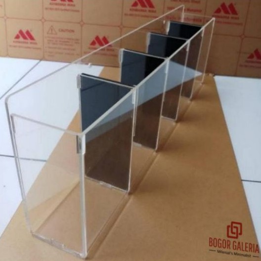 AQUARIUM SOLITER AKRILIK CUPANG AKUARIUM MINI SEKAT 5 KAMAR P50xL10xT15 2mm