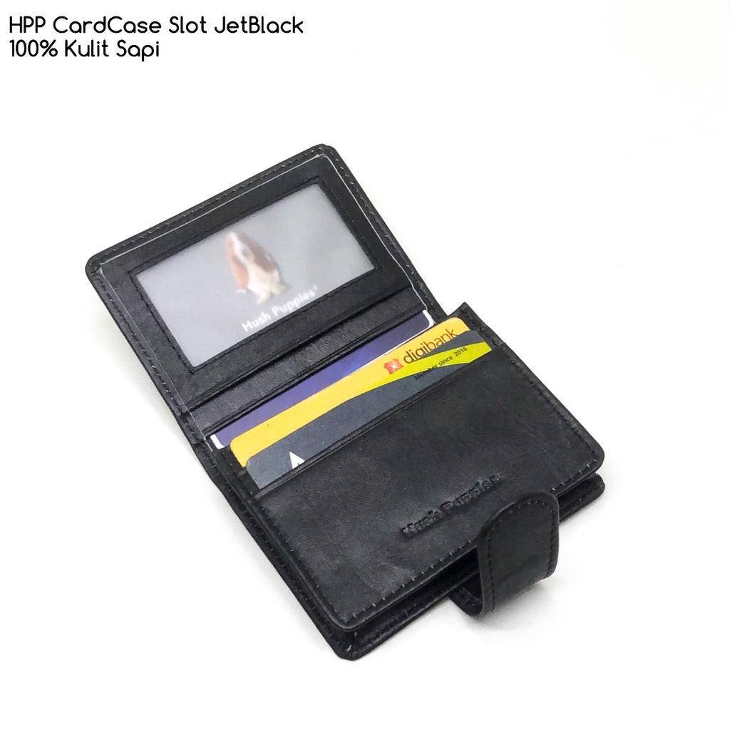 dompet kulit pria hushpuppies cardcase cardcase SLOT series premium bahan kulit sapi asli