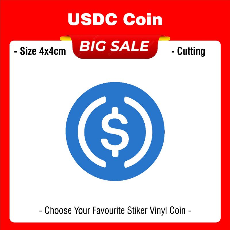 Stiker USDC Coin Crypto