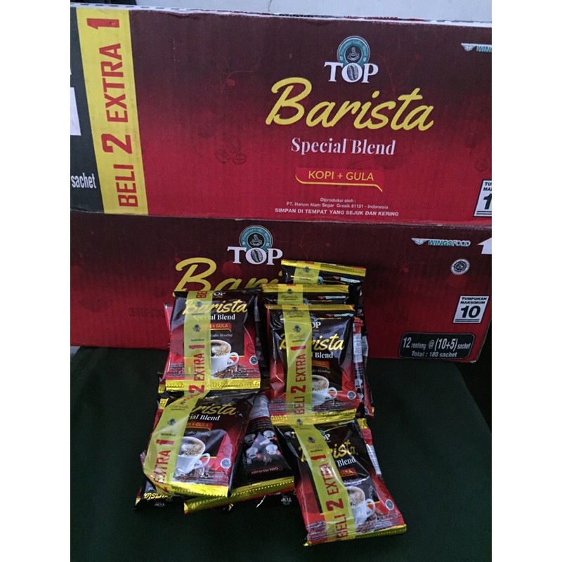 [1 RENCENG] Top Kopi GULA AREN, CAPPUCINO, BARISTA, WHITE &amp; Coffee Caffino Coffee Latte Kopi Susu Instant Sachet Kopi 3in1 Wings Food Top Kopi SUSU Gula Aren MURAH ORI