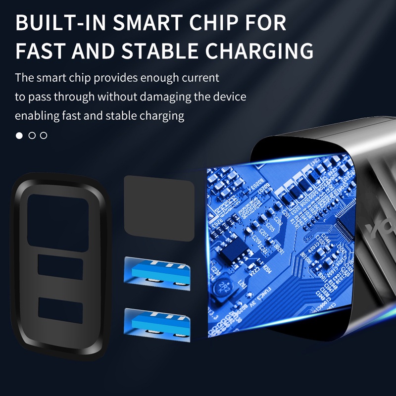 Dual-port USB2.4A Charger European Standard US Standard British Standard Fast Charge Multi-port LED Screen Digital Display