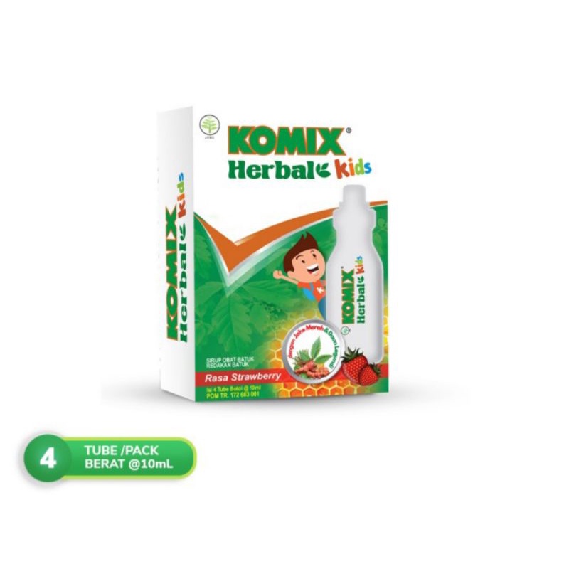 KOMIX HERBAL KIDS - OBAT BATUK ANAK - PER KOTAK @ 4 TUBE