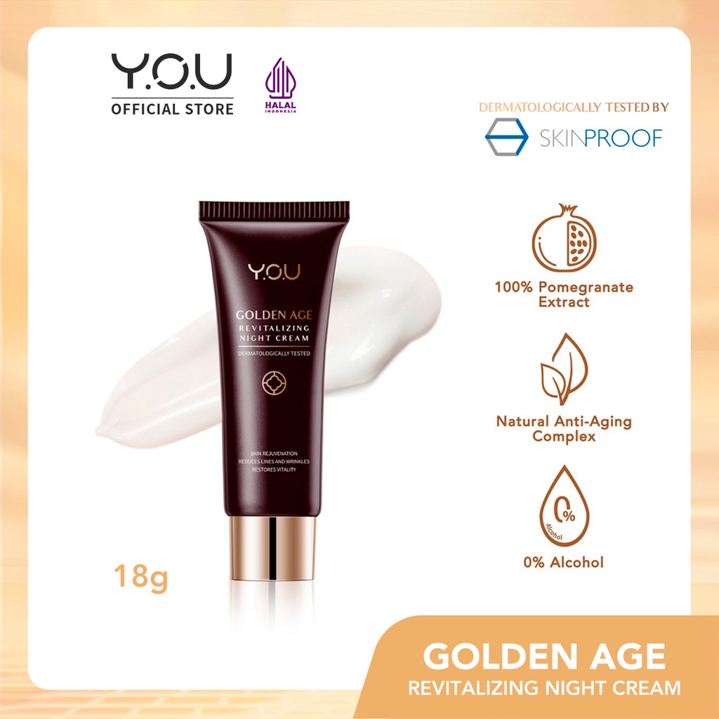 ⭐️ Beauty Expert ⭐️ YOU Golden Age Revitalizing Night Cream 18g | Energizing Eye Cream 15g[Overnight Skin Reviving Complex]