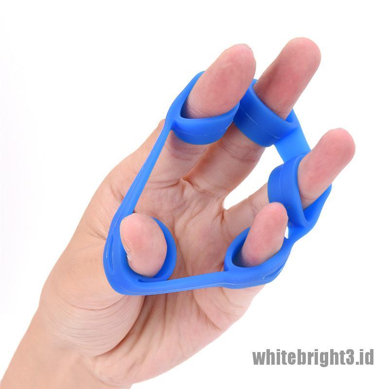 &lt;&lt;WHITE&gt;&gt; Hand Finger Strength Exerciser Trainer Strengthener Grip Resistance Band Tension