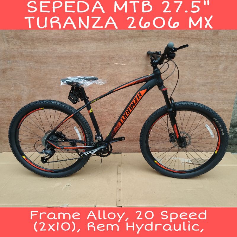 Sepeda Gunung MTB 27.5 Inch Turanza 2606 MX, Alloy, 20 Speed