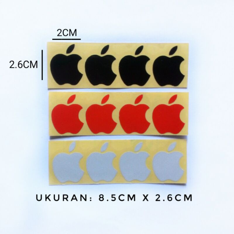 Stiker Cutting Logo Apple 4cps Kecil Cutting Sticker Untuk Sticker Motor Laptop