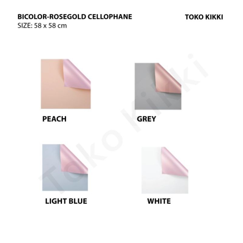 

(BCRG) Bicolor RoseGold Flower Wrapping Cellophane / Kertas Bungkus Bunga / Kertas Bunga Florist