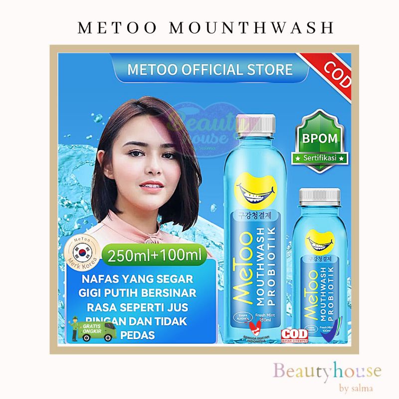 METOO Probiotik | Metoo Obat Kumur Probiotik | Obat Kumur Mulut | Metoo Obat Kumur Segar 100 ml 250 