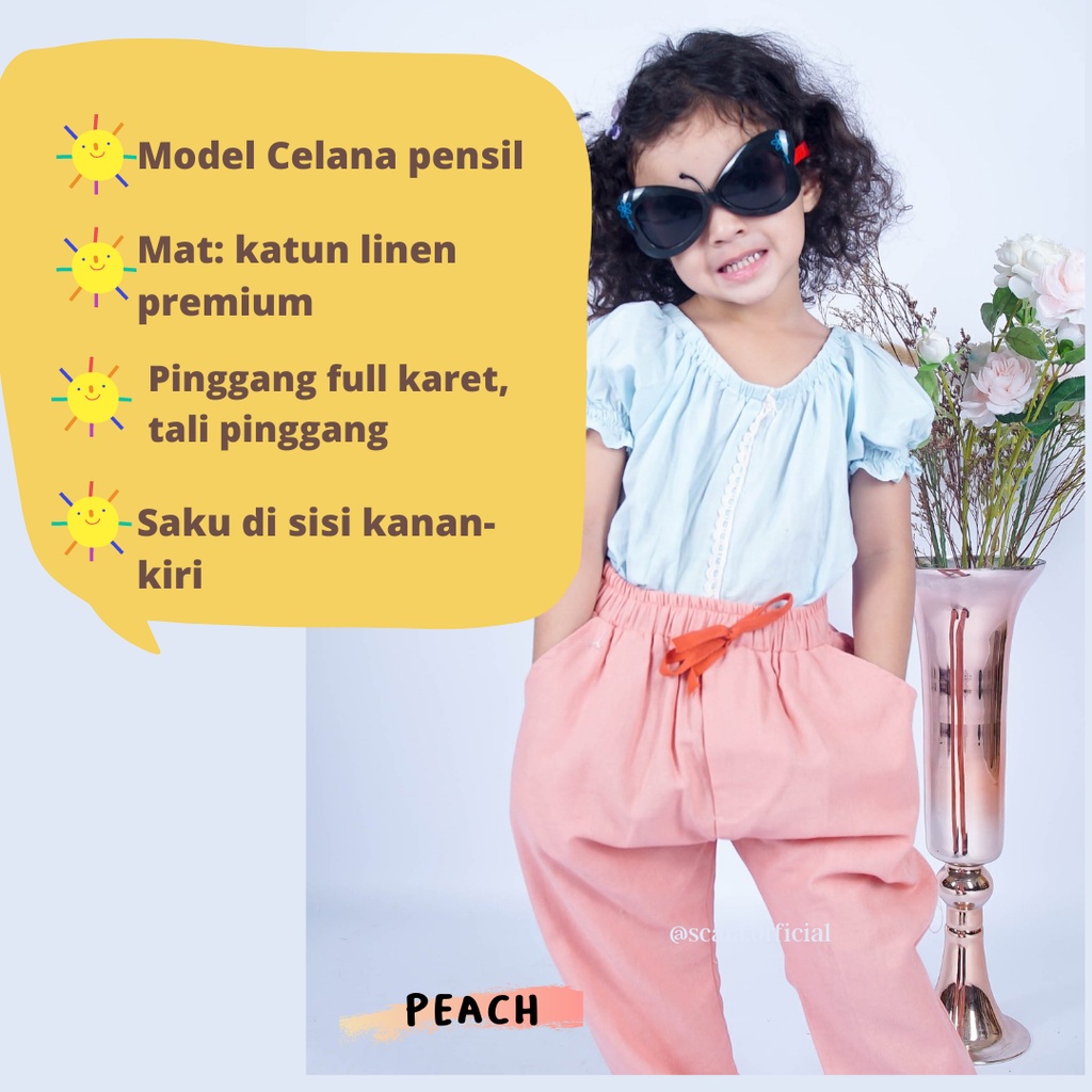 Soulleha KIDS LINEN PANTS CELANA PANJANG LINEN ANAK UNISEX