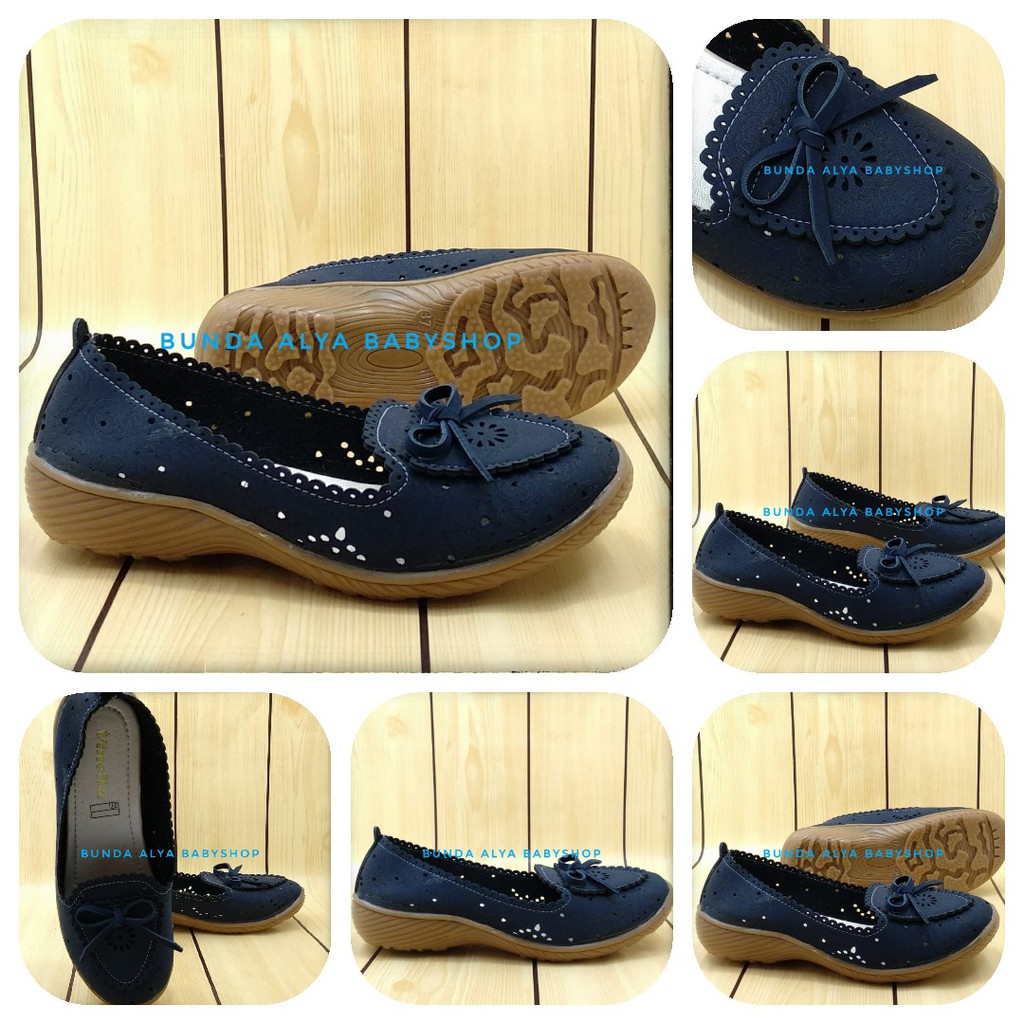 Sepatu Wanita NAVY Size 37 - 40 Sepatu Kerja Wanita - Sepatu Wanita Formal-Sepatu Slip On Perempuan