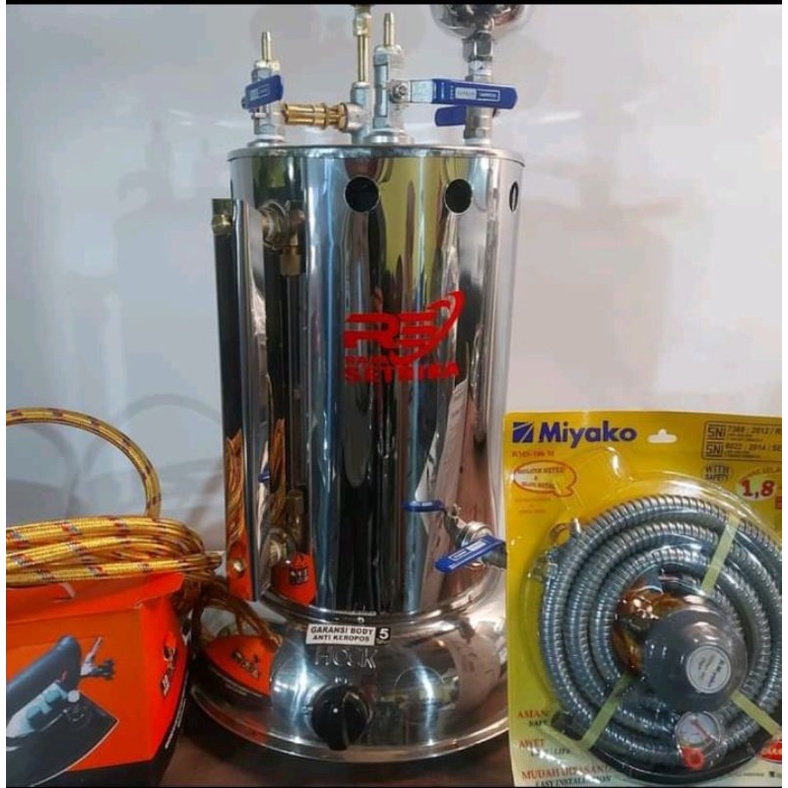 setrika uap Boiler 10 Liter, setrika uap laundry, raja Setrika Uap