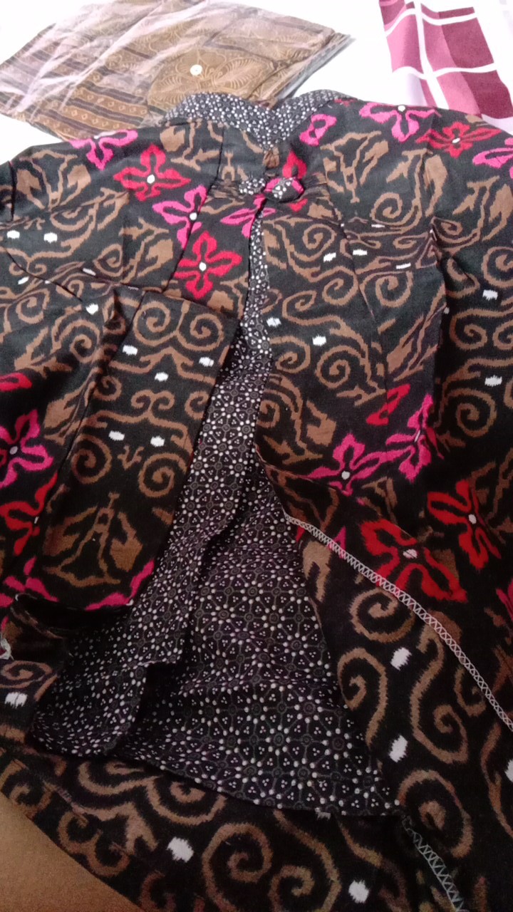 Tey-17 Batik Wanita Asj Sa Hrb026 Kenongo Kemeja Tosca Pendek