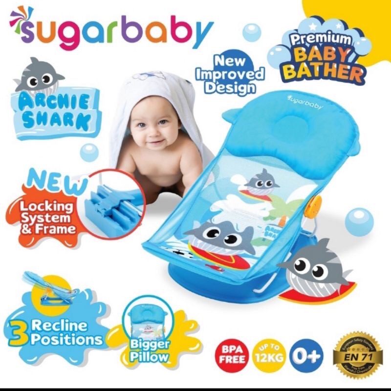 Sugar Baby - Baby Bather Premium Classic &amp; Fun Series Dudukan Tempat Mandi Bayi