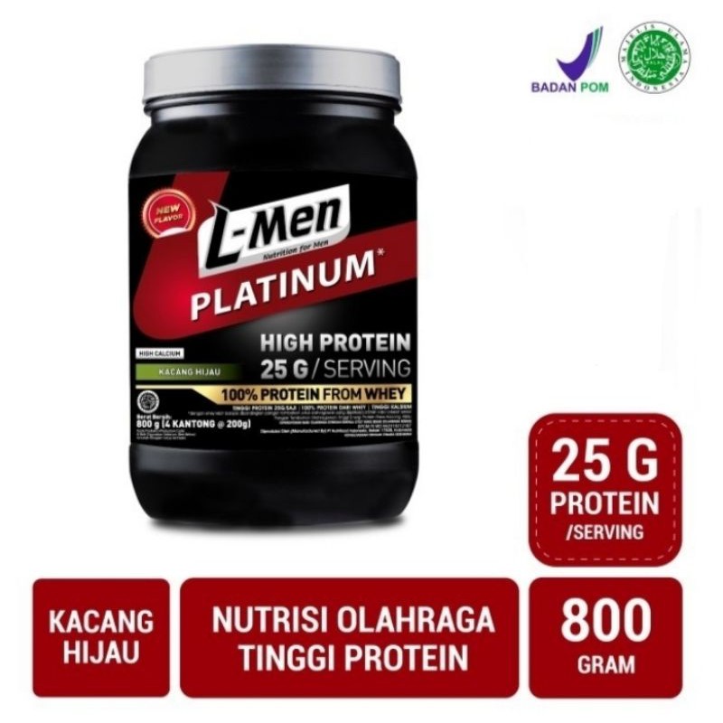 

L-men platinum high calcium kacang hijau 800gr exp 01 23