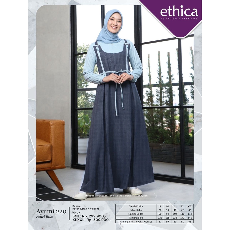 ETHICA ORIGINAL AYUMI 220 PEARL BLUE (DO) GAMIS DEWASA GAMIS TRENDY GAMIS ETHICA 2022