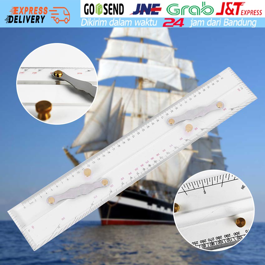 

Mistar Jajar Peta 450mm / 600mm Navigation Parallel Ruler Pengaris Navigasi