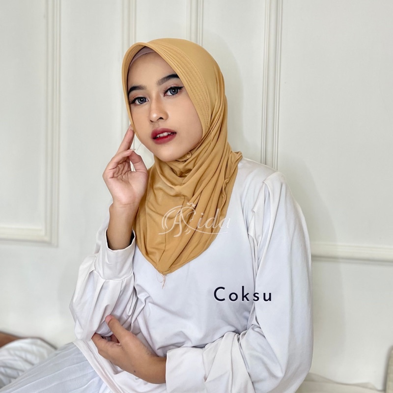 Jilbab Sport Volly Jersey Hijab Instant-Coksu