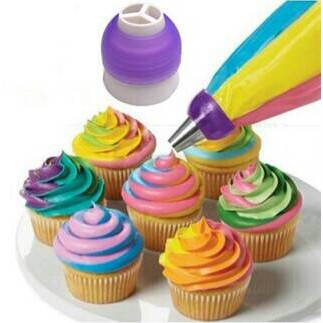 Head Coupler Rainbow Swirl Buttercream 3 warna / Head Coupling / Converter Spuit Dekorasi Kue