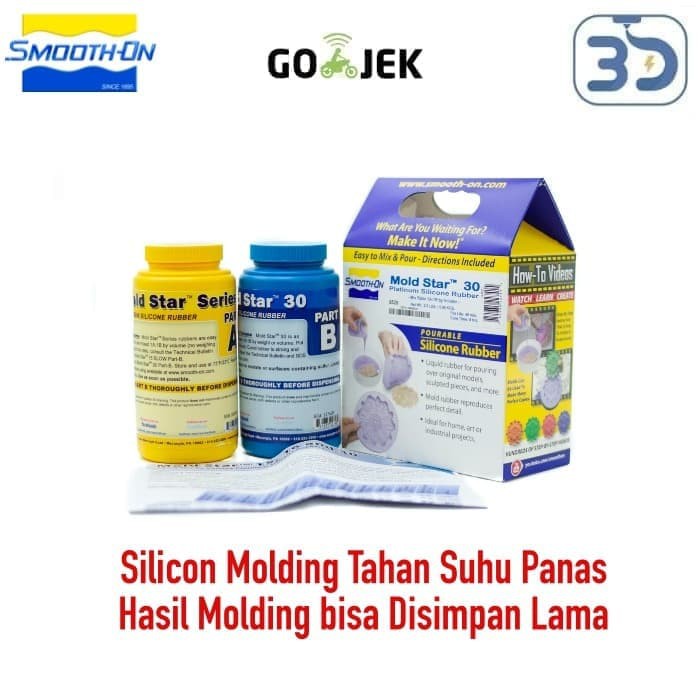 Original Smooth On Mold Star 30 Silicon Molding Tahan Lama dari USA