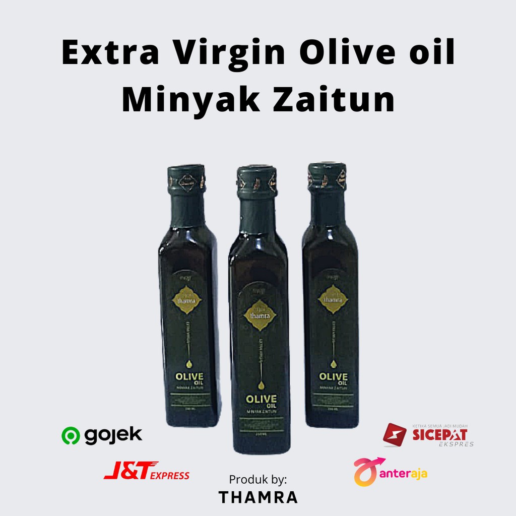 Terbaru THAMRA Olive Oil Evoo TOP QUALITY 250 ML |Minyak Zaitun Asli TURKI