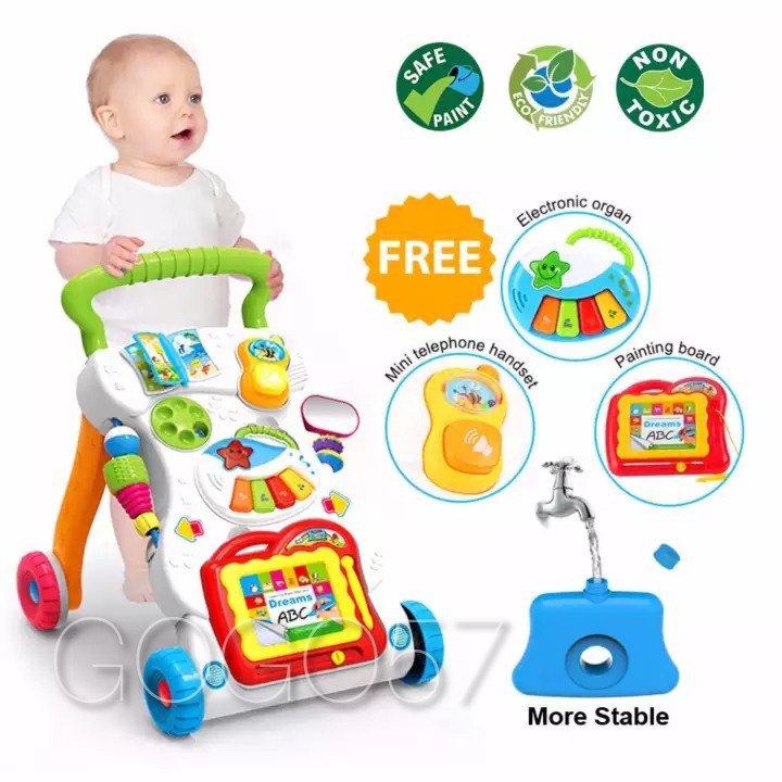 OZ518 Huanger Children Music Walker He0801 / Baby Walker Push Walker Dorongan Bayi / Alat Bantu Jal