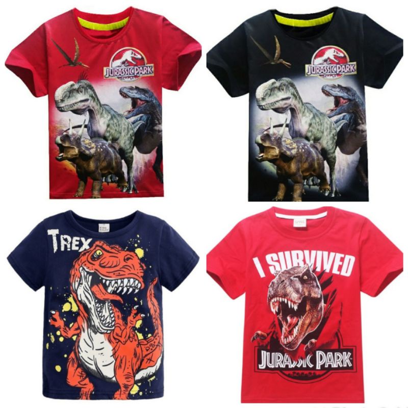 KAOS IMPOR ANAK ANAK/ATASAN ANAK ANAK MOTIF DINOSAURUS/CEWEK/COWOK