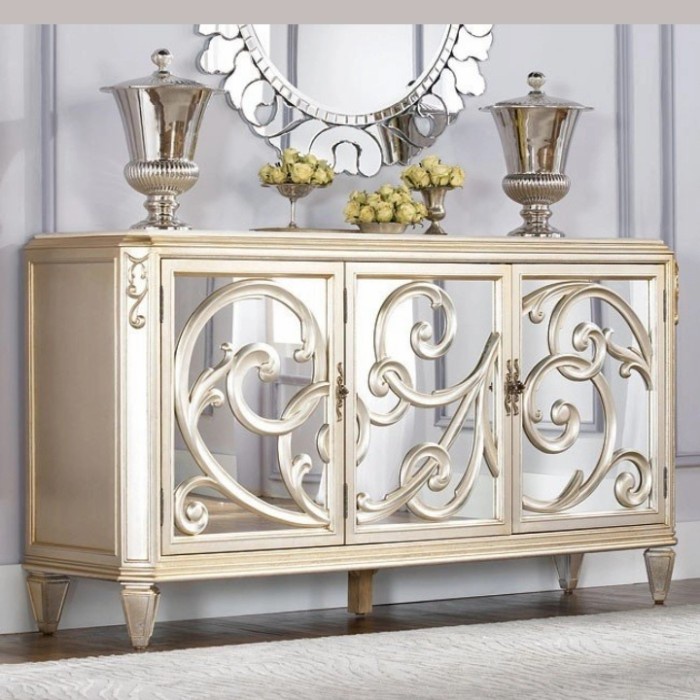 Bufet klasik kaca cermin hias